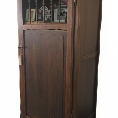 Sale Photo Thumbnail #103: Early th century oak phonograph cabinet