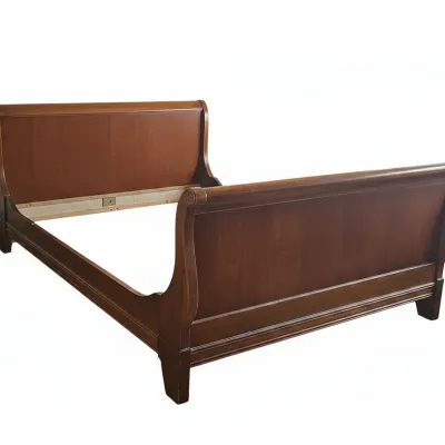 Sale Photo Thumbnail #108: Ethan allen french louis philippe flame mahogany queen size sleigh bed