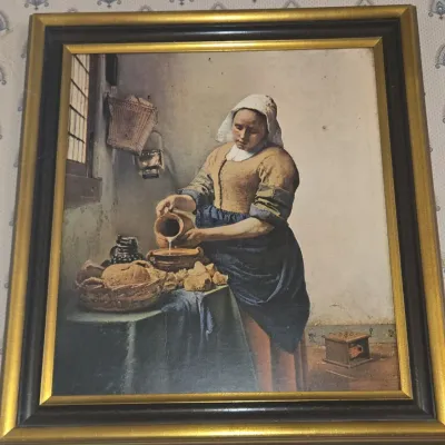 Sale Photo Thumbnail #143: Johannes vermeer the milkmaid framed print size x