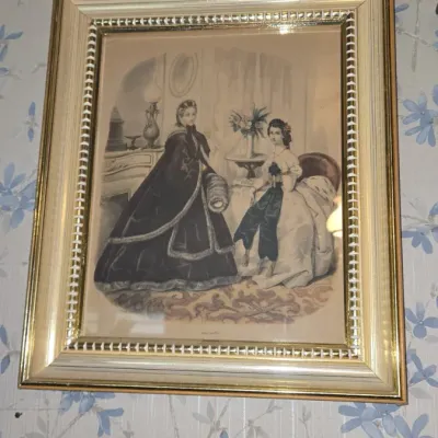 Sale Photo Thumbnail #146: Th century french fashion plate lithograph la mode illustre
