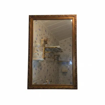Sale Photo Thumbnail #149: Traditional ornate gold tone wall mirror