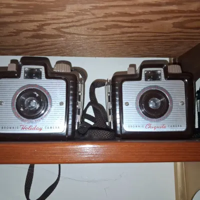 Sale Photo Thumbnail #244: Kodak brownie holiday and chiquita cameras