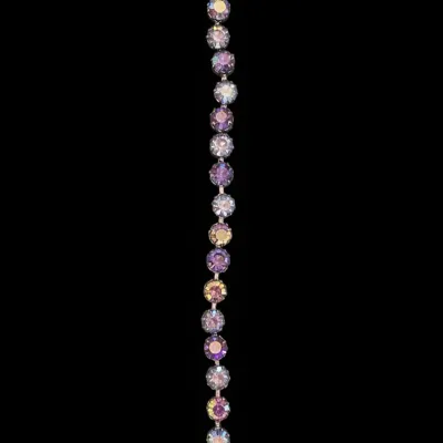 Sale Photo Thumbnail #345: Vintage aurora borealis ab crystal tennis bracelet