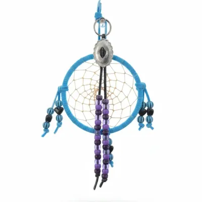 Sale Photo Thumbnail #393: Beaded dreamcatcher keychain with concho