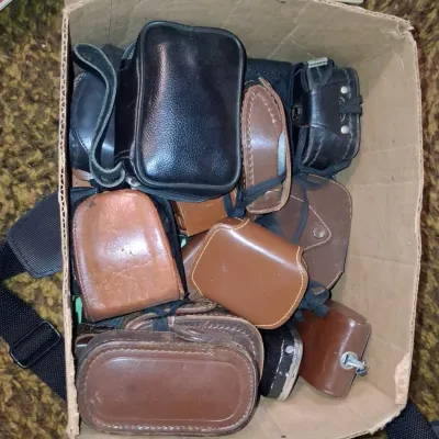 Sale Photo Thumbnail #398: Collection of vintage camera cases