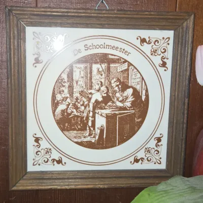 Sale Photo Thumbnail #413: Jan luyken de schoolmeester transfer print ceramic tile