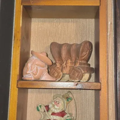 Sale Photo Thumbnail #442: Western themed christmas figurines and decor lot