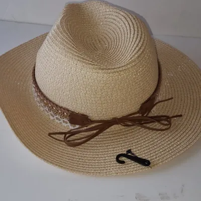 Sale Photo Thumbnail #444: Women s straw cowboy hat with decorative band