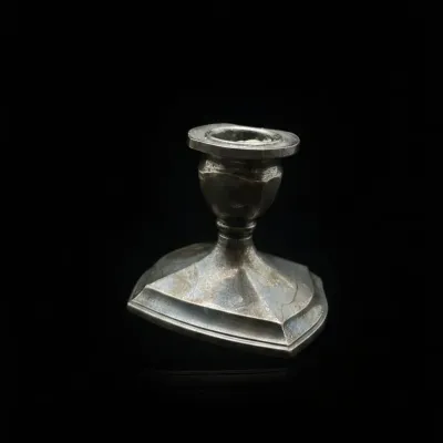 Sale Photo Thumbnail #448: Benedict proctor silver plated candlestick
