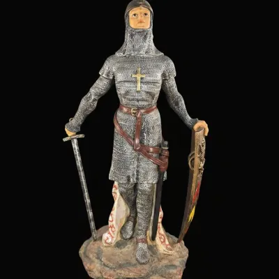 Sale Photo Thumbnail #461: Medieval crusader knight figurine small size