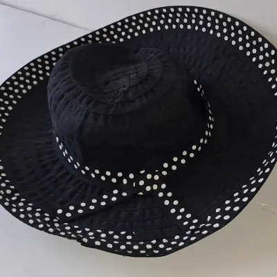 Sale Photo Thumbnail #469: Scala collezione polka dot sun hat