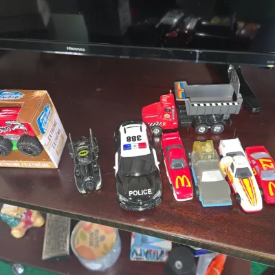 Sale Photo Thumbnail #500: Assorted die cast and plastic toy vehicles collection