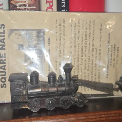 Sale Photo Thumbnail #502: Cast iron locomotive the general paperweight
