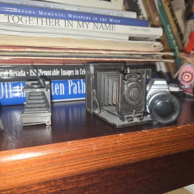Sale Photo Thumbnail #546: Vintage miniature camera pencil sharpeners lot