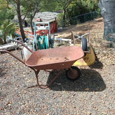 Sale Photo Thumbnail #549: Vintage steel wheelbarrows