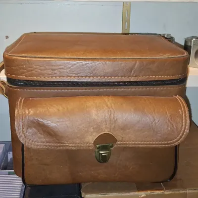 Sale Photo Thumbnail #601: Vintage e j hand waxed top grain cowhide camera bag
