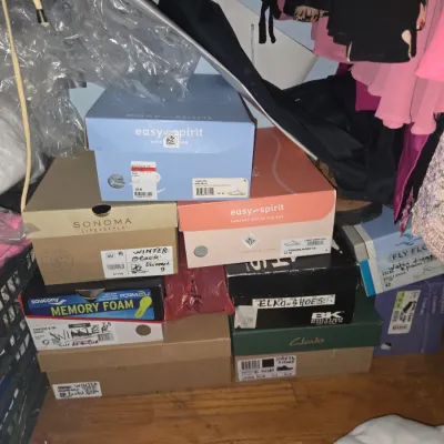Sale Photo Thumbnail #620: Assorted footwear boxes