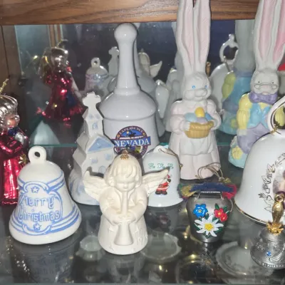 Sale Photo Thumbnail #621: Assorted vintage decorative bell collection