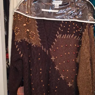 Sale Photo Thumbnail #649: Ideffecti vintage embellished cardigan