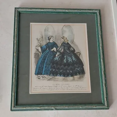 Sale Photo Thumbnail #652: Les modes parisiennes hand colored fashion plate x