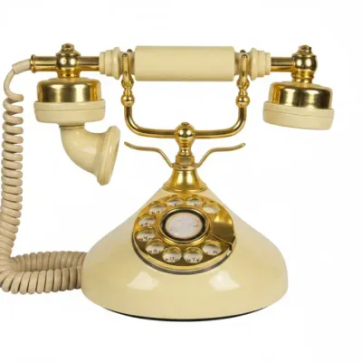 Sale Photo Thumbnail #668: Vintage french style push button telephone teleconcept regal