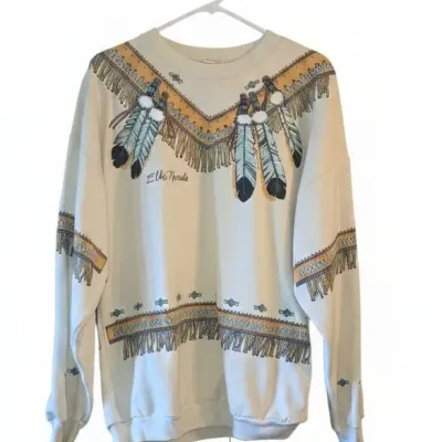 Sale Photo Thumbnail #674: Vintage s southwestern native american style sweatshirt
