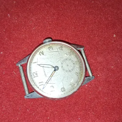Sale Photo Thumbnail #717: Vintage swiss mechanical wristwatch head for parts or restoration