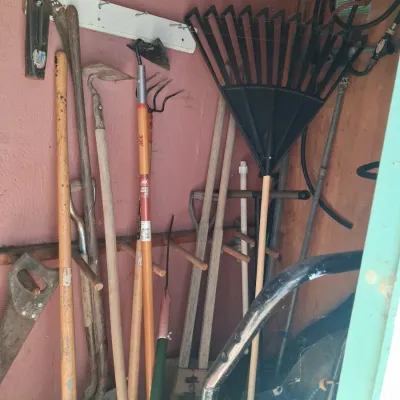 Sale Photo Thumbnail #742: Assorted garden tool collection