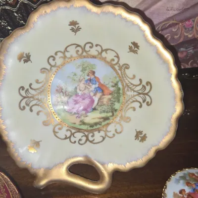 Sale Photo Thumbnail #763: Lefton courting couple porcelain dish