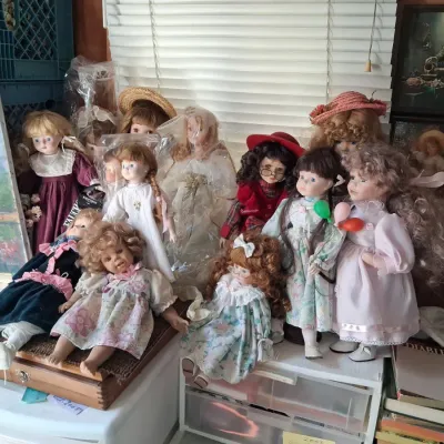 Sale Photo Thumbnail #895: Collection of late th century porcelain collector dolls