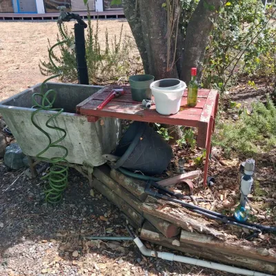 Sale Photo Thumbnail #916: Vintage concrete utility laundry tub