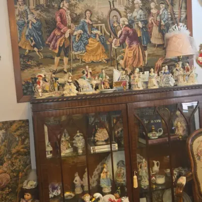 Sale Photo Thumbnail #1003: Th century french fte galante aubusson style tapestry