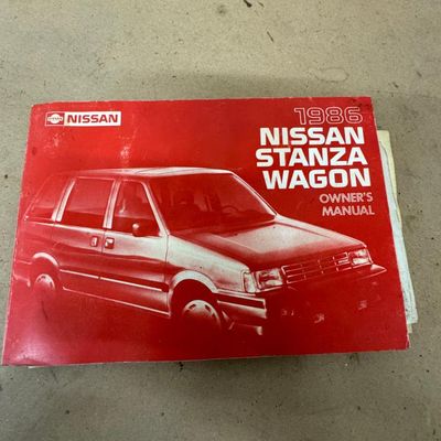 Sale Photo Thumbnail #134: Original 1986 Nissan Stanza Wagon owner's manual with additional inserts. Light cover wear and minor spotting.

Sold as-is, where-is. Local pickup or buyer-arranged 3rd-party pickup only.
Disclosure: Descriptions developed with the help of AI and subject 