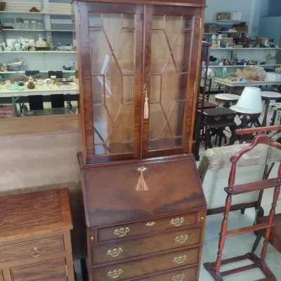 Vintage Drop Front Secretary with Hutch Top