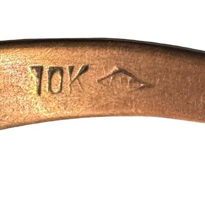 Sale Photo Thumbnail #88: Includes a signet ring, a pin, damaged pieces, and more. Weight of 10K: 8.15 grams. Weight of 14K: 1.09 grams. The gold content of some pieces was confirmed with testing. [CB]