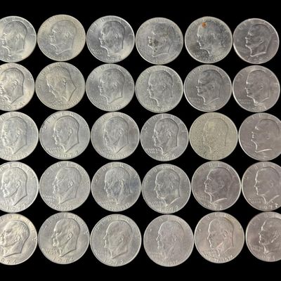 Sale Photo Thumbnail #121: Total of 30 copper-clad coins with assorted dates. [RS]