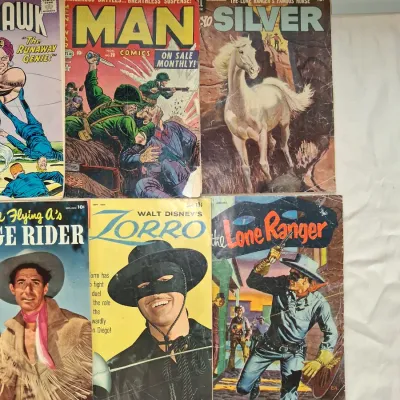 Vintage 1950s-1970s Comic Book Lot (8 Issues) - Dell, Atlas, DC, Marvel Silver/Golden Age