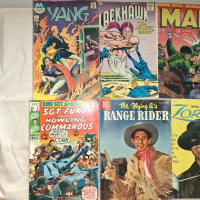 Vintage 1950s-1970s Comic Book Lot (8 Issues) - Dell, Atlas, DC, Marvel Silver/Golden Age
