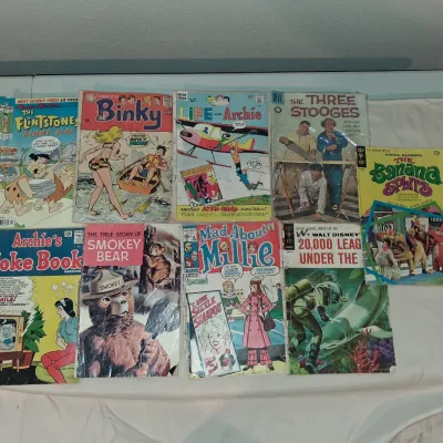 Vintage 1960s Comic Book Lot of 10 Archie Millie Banana Splits Three Stooges