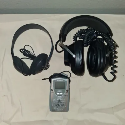 Vintage Portable Audio Lot - Sangean DT-210 Radio, Sony MDR-201 & Stereophones by Koss Headphones