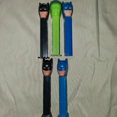 Rare vintage PEZ Dispenser Lot of 5 - Batman & Incredible Hulk 1980s 1990s DC Marvel