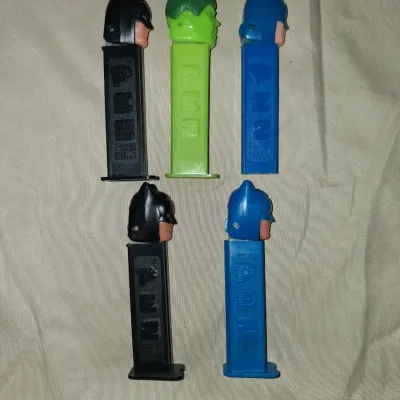 Rare vintage PEZ Dispenser Lot of 5 - Batman & Incredible Hulk 1980s 1990s DC Marvel