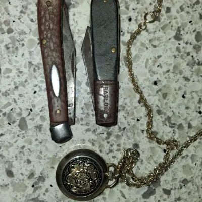 Vintage Pocket Knives and Jewelry Lot