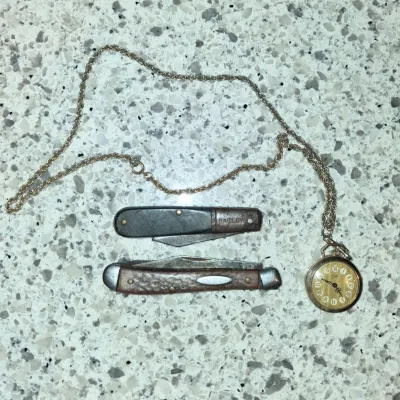Vintage Pocket Knives and Jewelry Lot