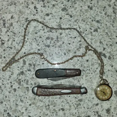 Vintage Pocket Knives and Jewelry Lot