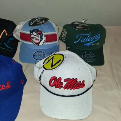 Vintage New w/ tags NCAA College Hats Lot - Zephyr Snapback / Stretch Fit FSU Tulane Ole Miss