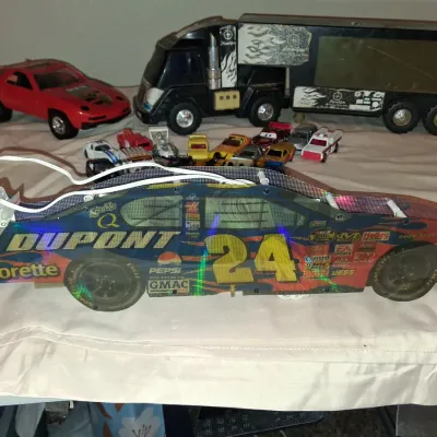 Vintage Toy Car Lot - Jeff Gordon #24 RC, Porsche 928, Truck Hauler, 13+ Diecast