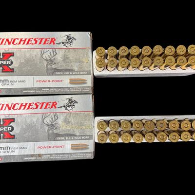 Sale Photo Thumbnail #213: Includes two boxes of 20 rounds of Winchester 7mm REM Mag, 175 grain, Power-Point ammo. Total of 40 rounds. NO SHIPPING ON AMMUNITION. [CS]