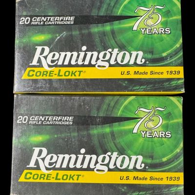 Sale Photo Thumbnail #223: Includes two boxes of 20 rounds of Remington 7mm REM Mag, 140 grain, Core-Lokt PSP ammo. Total of 40 rounds. NO SHIPPING ON AMMUNITION. [CS]