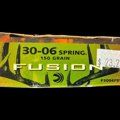 Sale Photo Thumbnail #234: Includes a full box of 20 rounds of Hornady 30-06 SPRG, 150 grain SP ammo; a full box of 20 rounds of Fusion 30-06 Spring., 150 grain ammo; and 20 assorted rounds of 30-06 ammo. Total of 60 rounds. NO SHIPPING ON AMMUNITION. [CS]